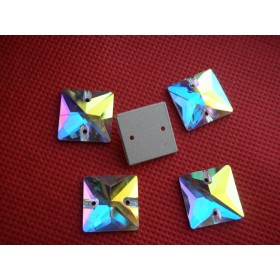 DMC Sew On square 16x16mm Crystal AB